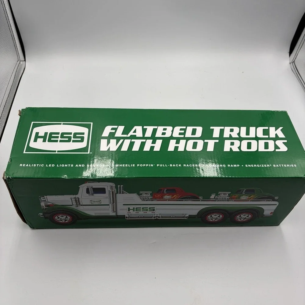 Hess Truck 2022 Flatbed Truck and‎ Hot Rods W/ Led Lights & Sounds